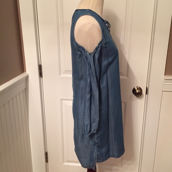 BLANK NYC NEW DRESS MINI BLUE COLD SHOULDER Size S - Picture 4 of 8